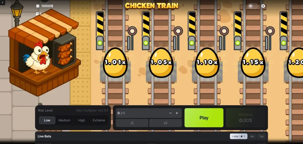 chicken train juego